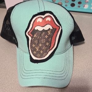 Mint Green Trucker Hat with Tongue Patch